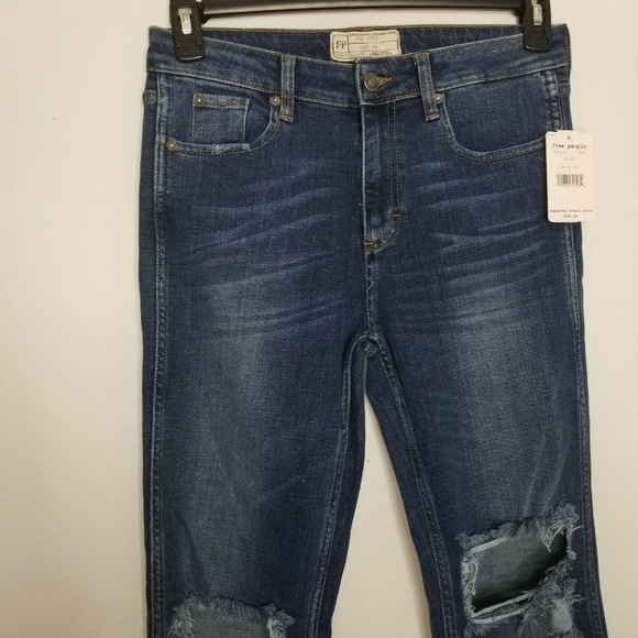 Free People Jeans Authentic Flare Destroyed Jeans - Picture 2 of 8